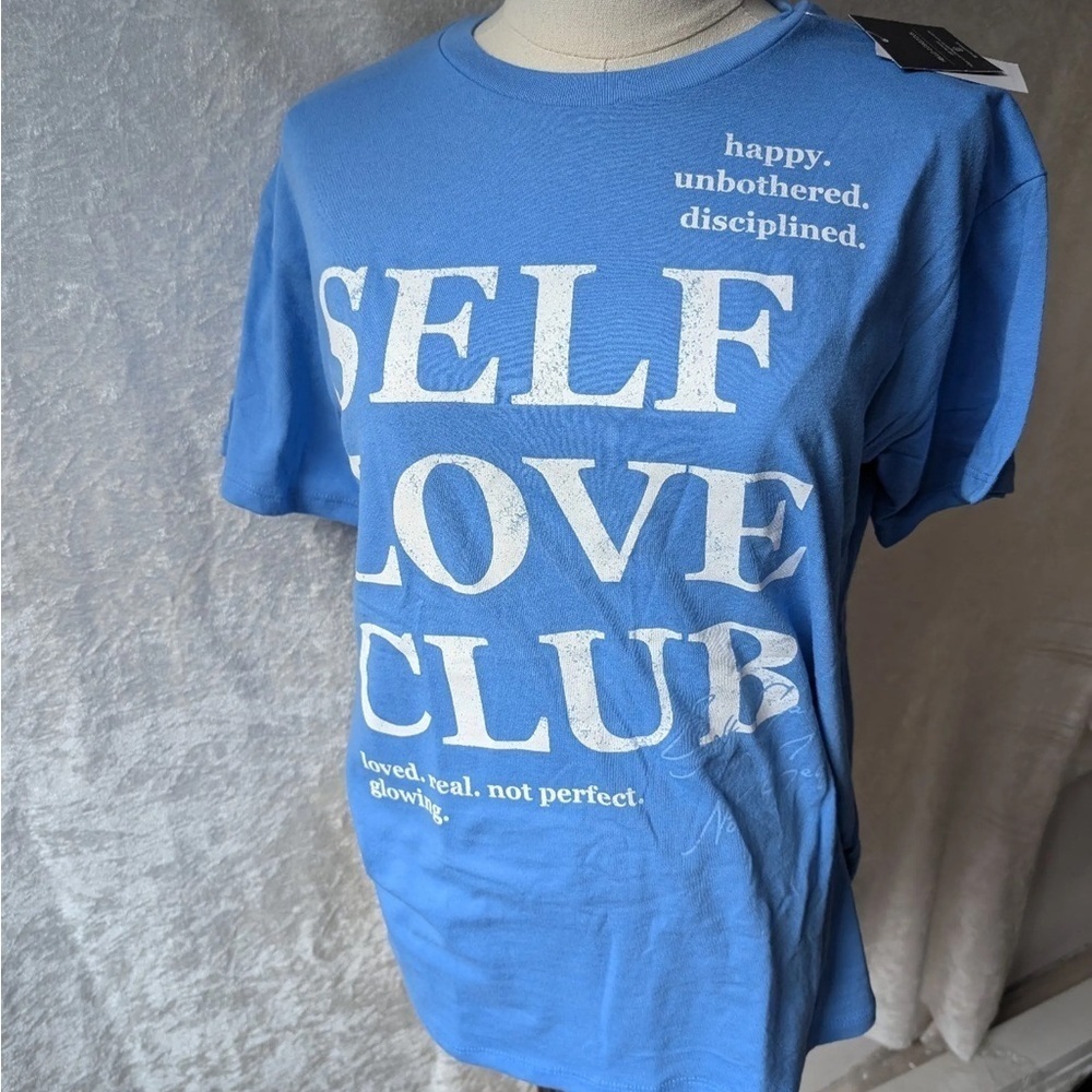 NEW Grayson Threads Women's Blue Self Love Club Graphic T-Shirt Size 2XL (L) - Picture 3 of 4